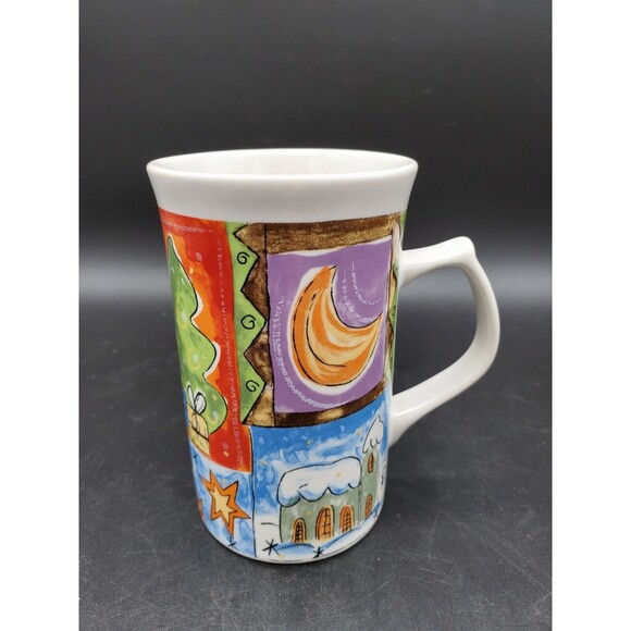 ROYAL NORFOLK CHRISTMAS MUG Various Scenes Xmas Coffee Cup Winter Colorful - Picture 1 of 12